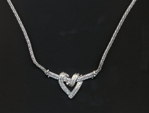 Channel Cut Diamond Necklace