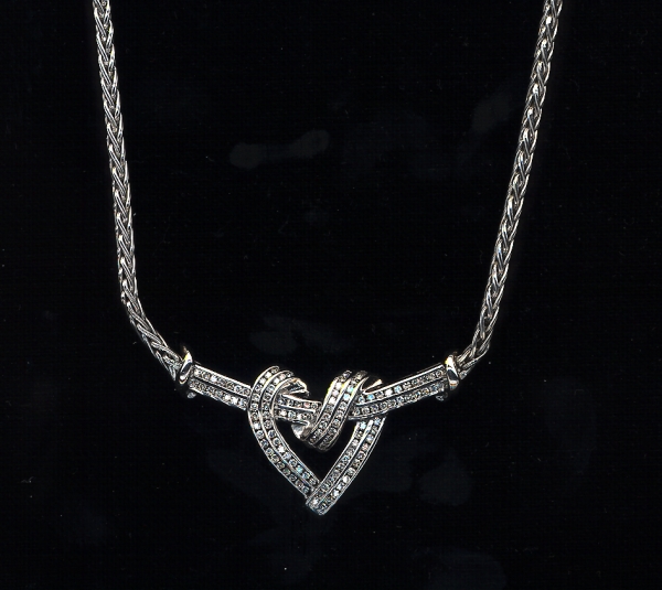 Channel Cut Diamond Necklace